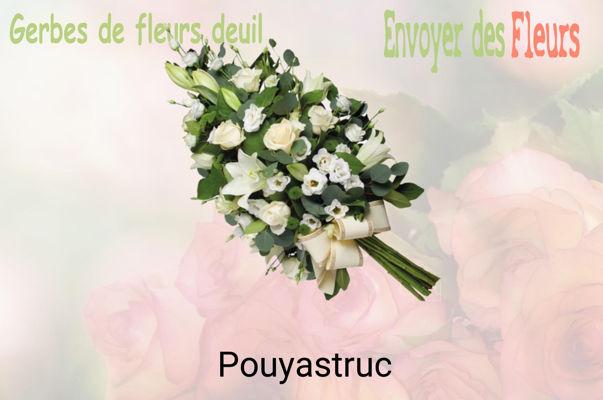 Gerbe de fleurs de deuil livrée à Pouyastruc